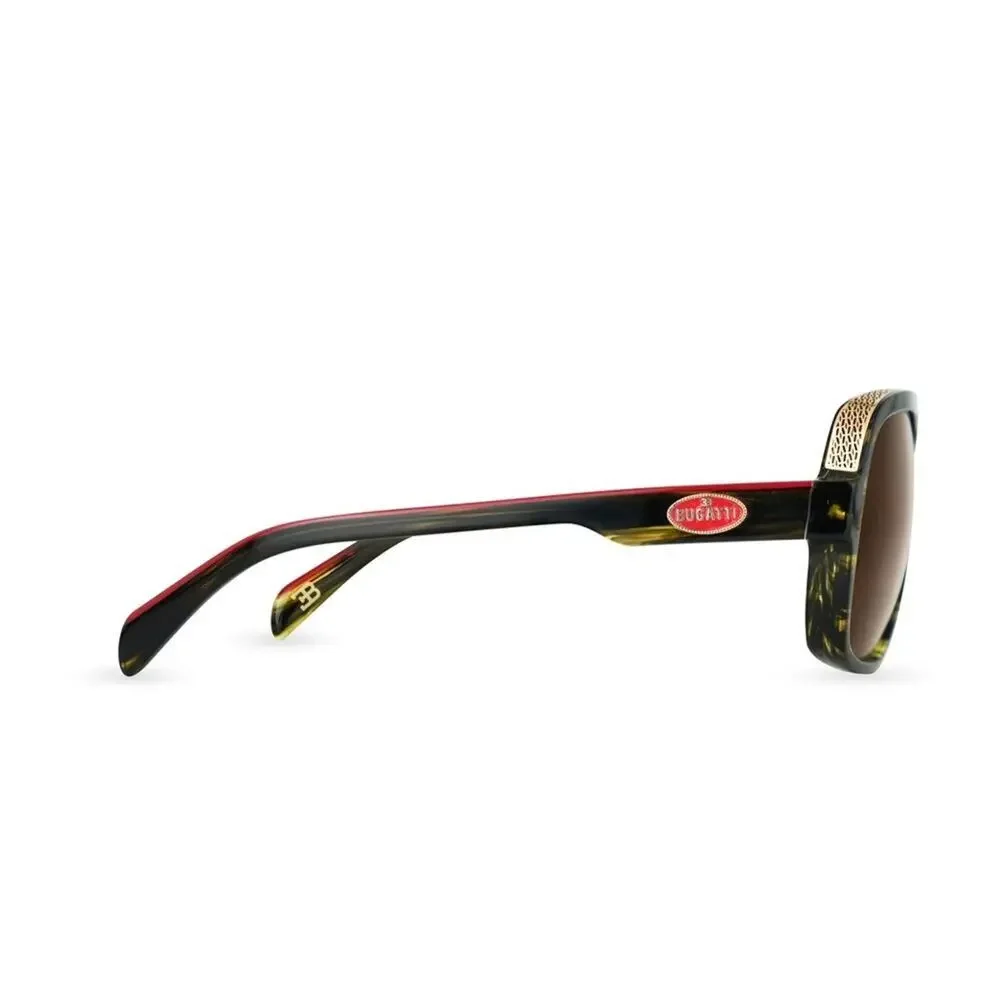 New! BUGATTI 06-DT Stylish Dark Tortoise Aviator Luxury Sunglasses, Authentic